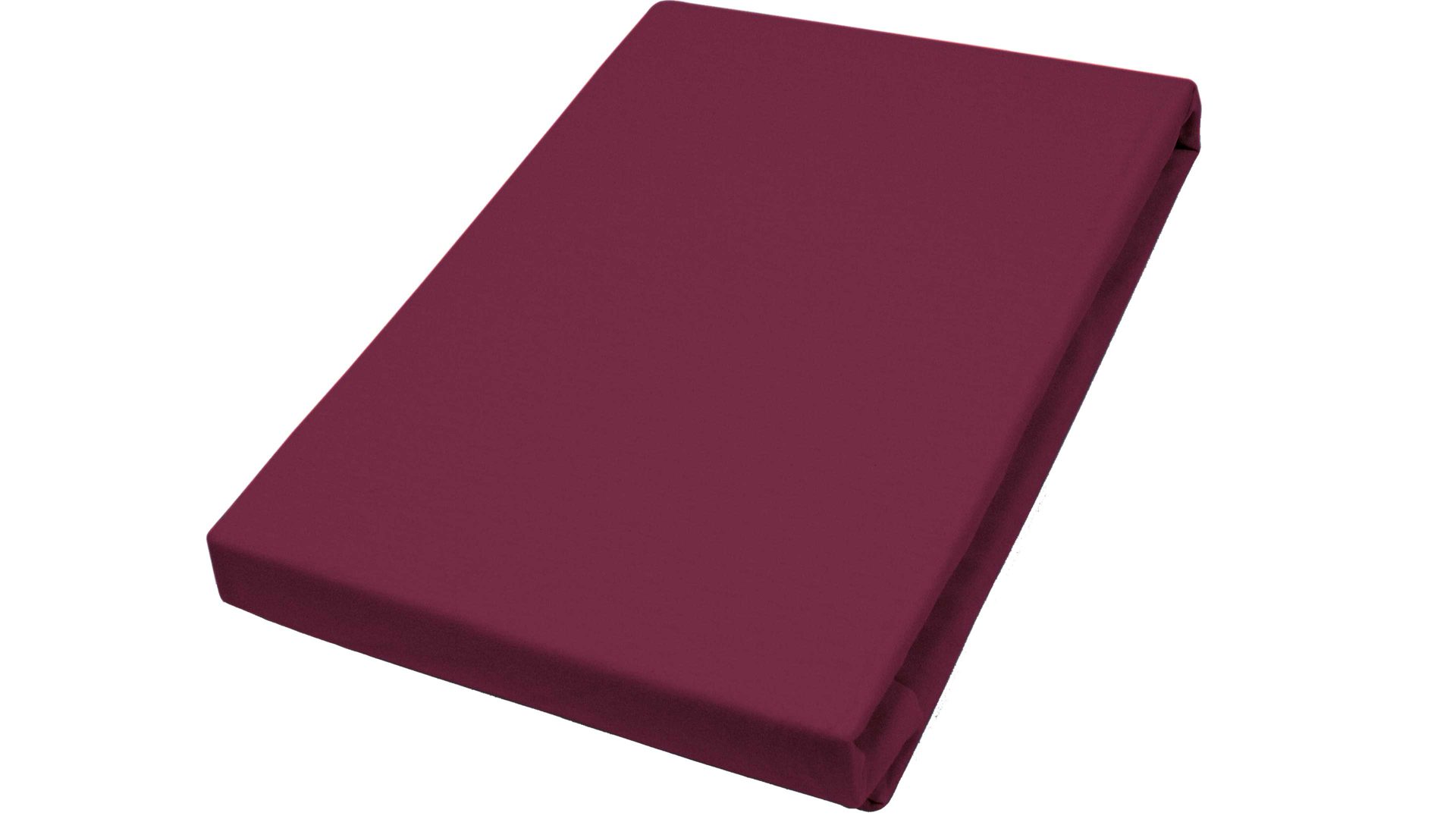 Spannbettlaken H. g. hahn haustextilien® aus Stoff in Rot HAHN Spannbettlaken bordeauxroter Baumwolljersey - ca. 150 x 200 cm
