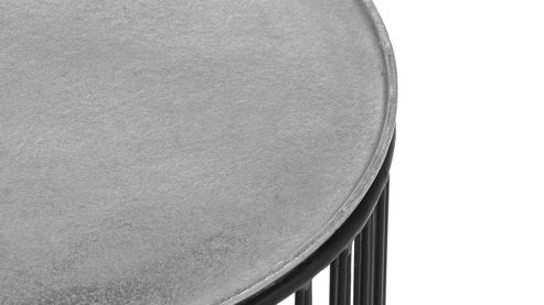 Beistelltisch Mirrors and more aus Metall in Silber Beistelltisch Rinari Silber & Schwarz - Durchmesser ca. 41 cm