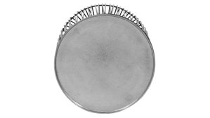 Beistelltisch Mirrors and more aus Metall in Silber Beistelltisch Rinari Silber & Schwarz - Durchmesser ca. 41 cm