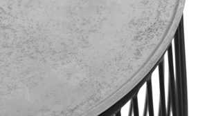 Beistelltisch Mirrors and more aus Metall in Silber Beistelltisch Rinari Silber & Schwarz - Durchmesser ca. 43 cm