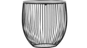 Beistelltisch Mirrors and more aus Metall in Silber Beistelltisch Rinari Silber & Schwarz - Durchmesser ca. 43 cm