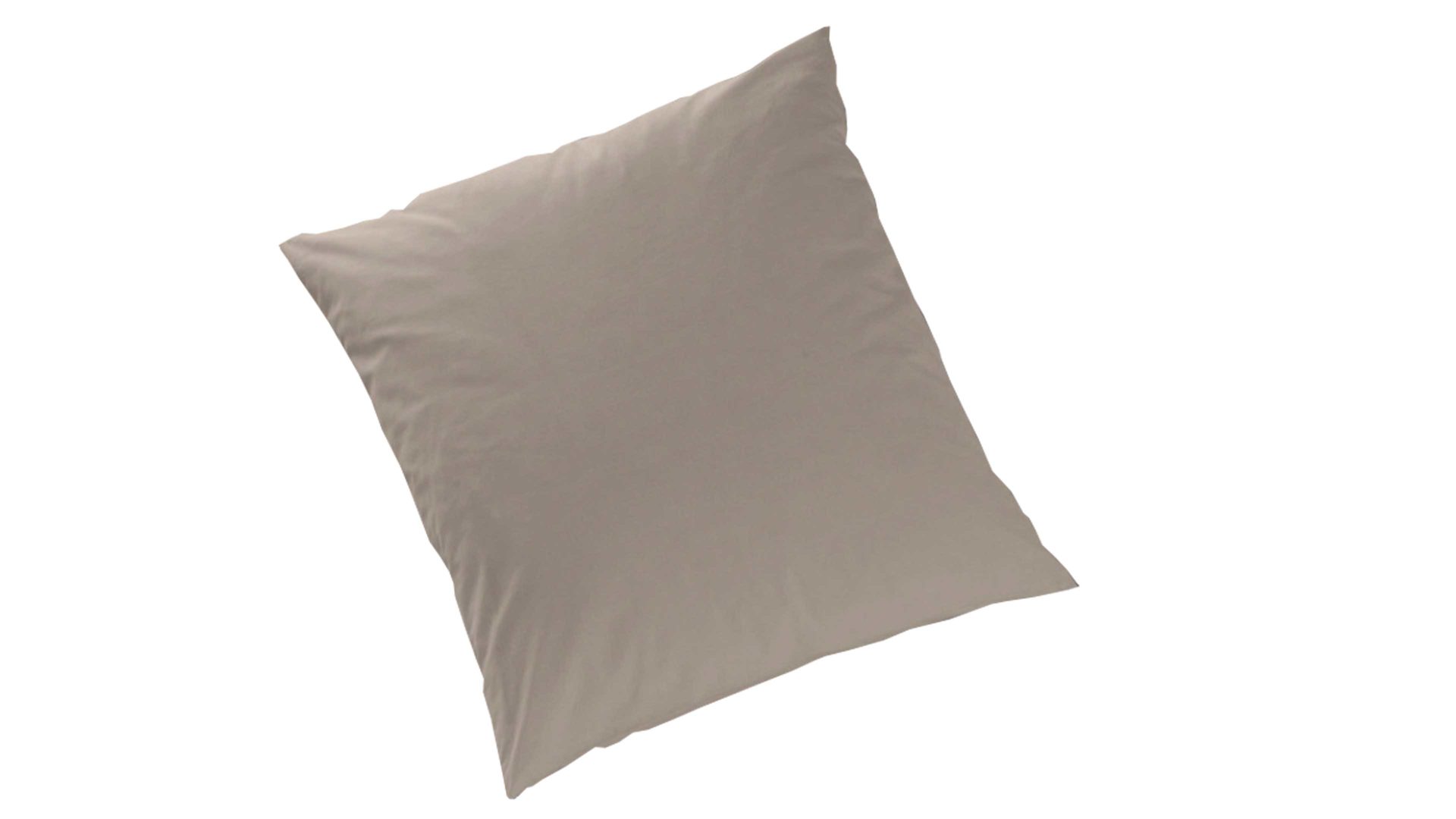 Bettwäsche-Set H. g. hahn haustextilien® aus Stoff in Hellbraun HAHN Luxus-Satin-Bettwäsche Sempre taupefarbener Baumwollsatin – zweiteilig, ca. 155 x 220 cm