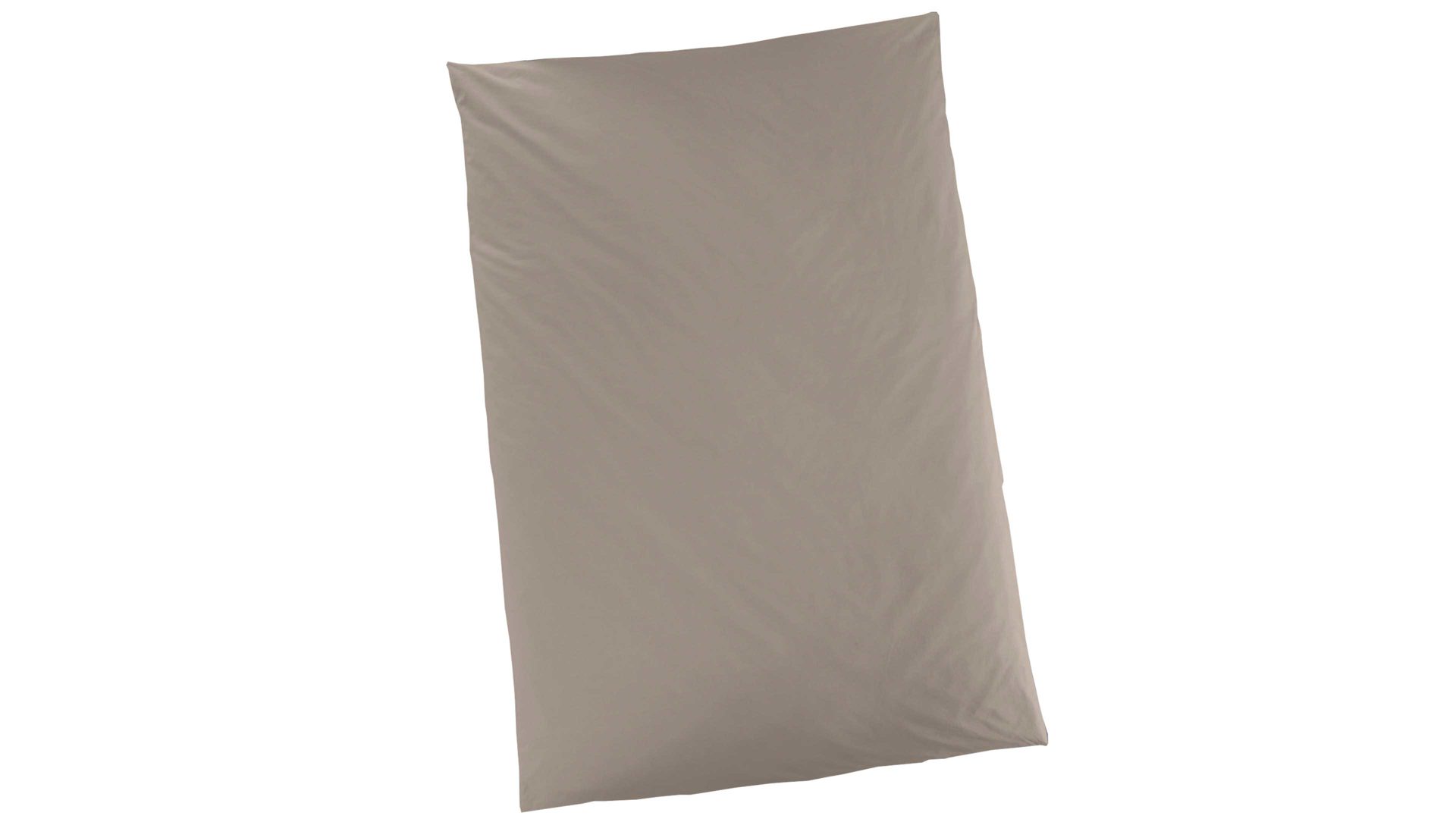 Bettwäsche-Set H. g. hahn haustextilien® aus Stoff in Hellbraun HAHN Luxus-Satin-Bettwäsche Sempre taupefarbener Baumwollsatin – zweiteilig, ca. 155 x 220 cm