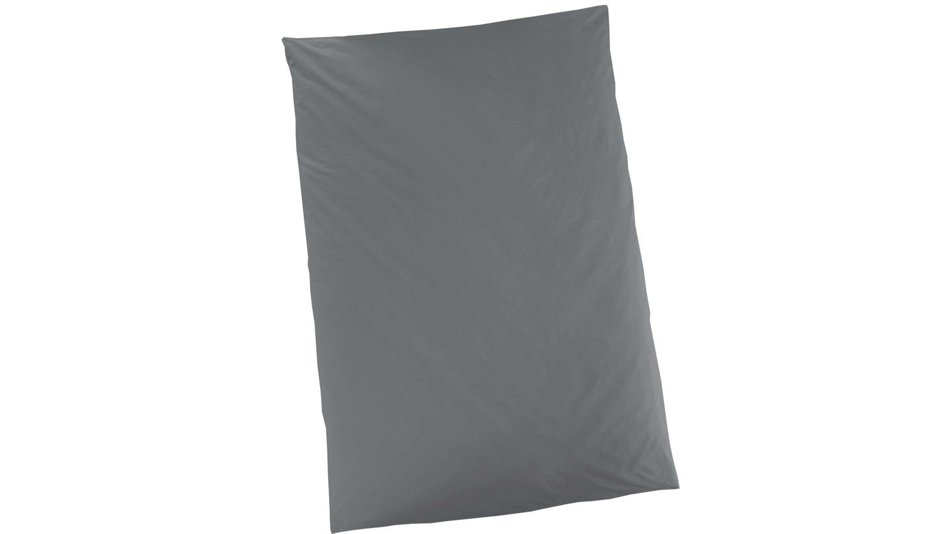 Bettwäsche-Set H. g. hahn haustextilien® aus Stoff in Dunkelgrau HAHN Luxus-Satin-Bettwäsche Sempre - Heimtextilien graphitfarbener Baumwollsatin – zweiteilig, ca. 155 x 220 cm