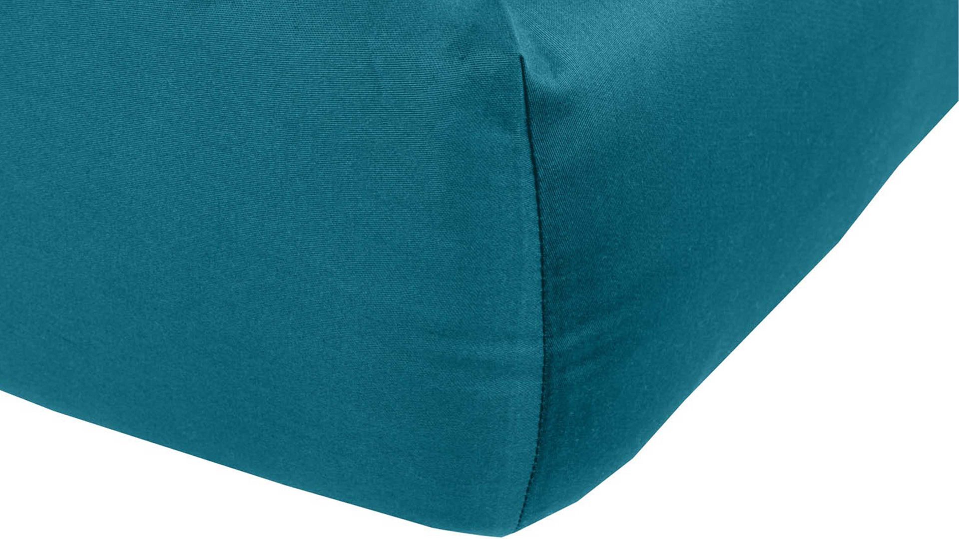 Spannbettlaken H. g. hahn haustextilien® aus Stoff in Petrol HAHN Satin-Spannbettlaken petrolfarbener Baumwollsatin - ca. 150 x 200 cm