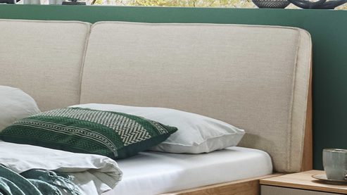 Schlafzimmer PARTNERRING COLLECTION aus Holz in Beige PARTNERRING COLLECTION Schlafzimmermöbel Callao - Komplettzimmer Balkeneiche & taupefarbener Lack - vierteilig, Liegefläche ca. 180 x 200 cm