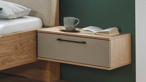 Schlafzimmer PARTNERRING COLLECTION aus Holz in Beige PARTNERRING COLLECTION Schlafzimmermöbel Callao - Komplettzimmer Balkeneiche & taupefarbener Lack - vierteilig, Liegefläche ca. 180 x 200 cm