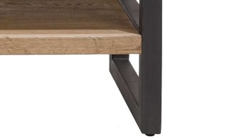 Couchtisch Habufa® aus Holz in Holzfarben WOODS & TRENDS Couchtisch Brooklyn bzw. Wohnzimmertisch Railway braunes Eichefurnier – ca. 120 x 60 cm