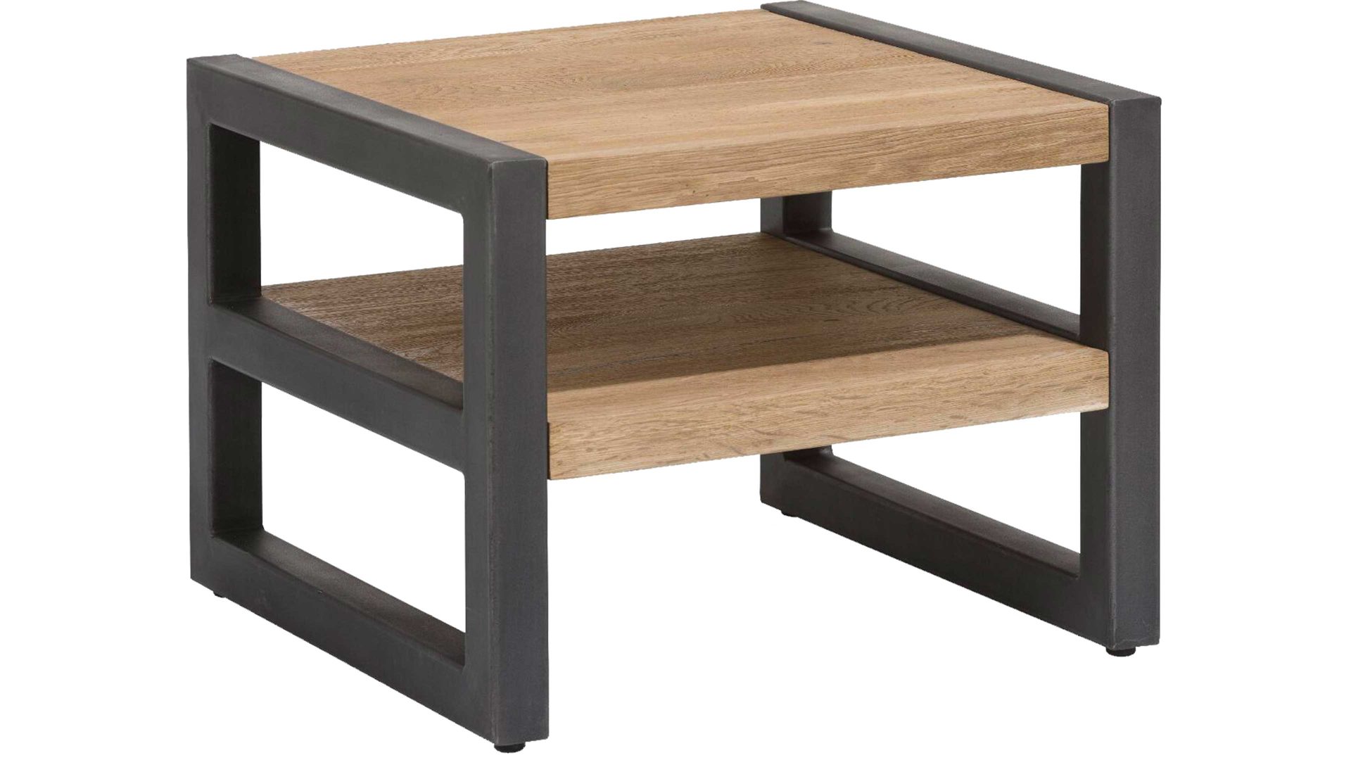 Beistelltisch WOODS & TRENDS aus Holz in Holzfarben WOODS & TRENDS Beistelltisch Brooklyn bzw. Sofatisch Railway braunes Eichefurnier – ca. 55 x 55 cm