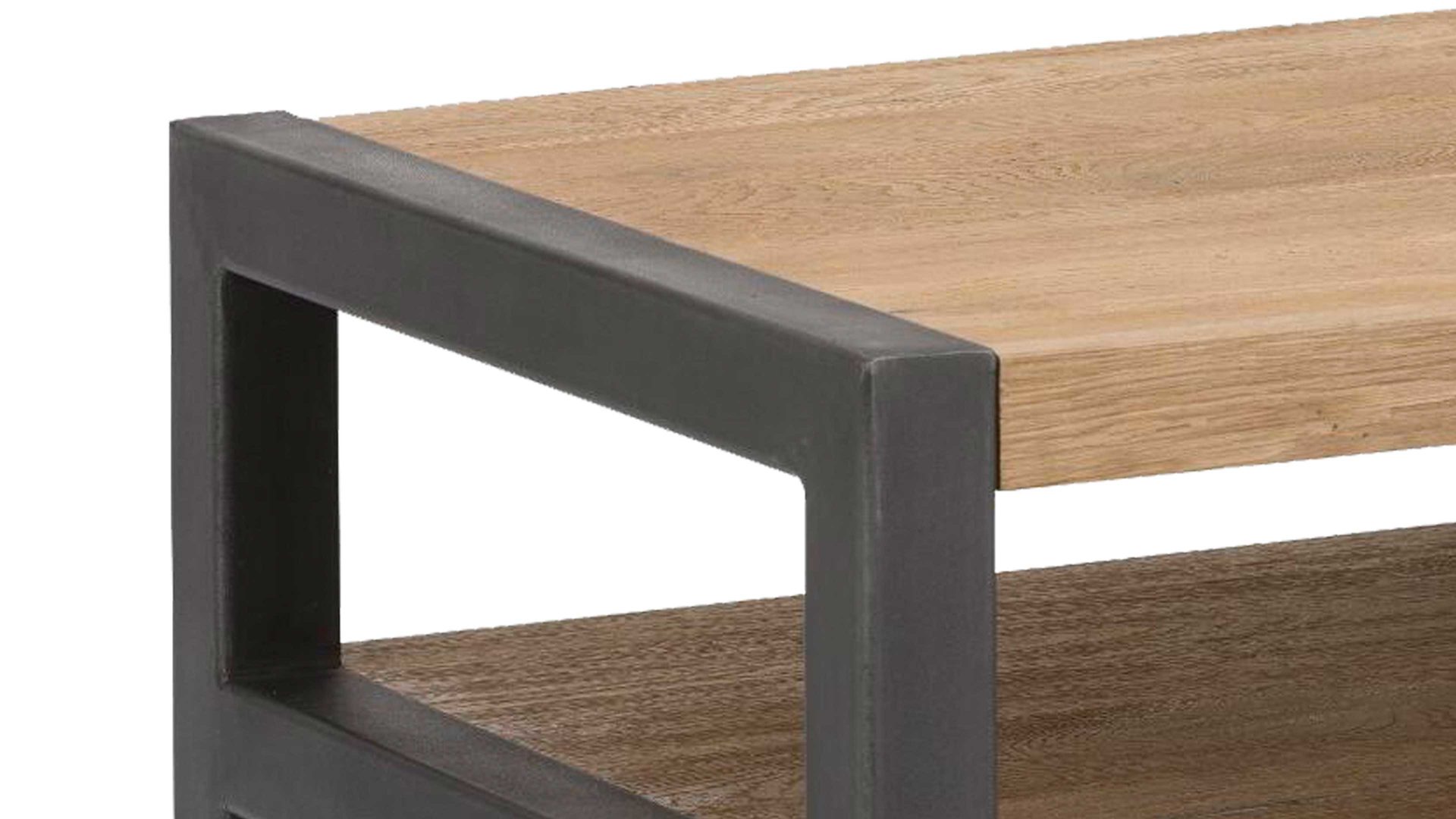 Beistelltisch WOODS & TRENDS aus Holz in Holzfarben WOODS & TRENDS Beistelltisch Brooklyn bzw. Sofatisch Railway braunes Eichefurnier – ca. 55 x 55 cm