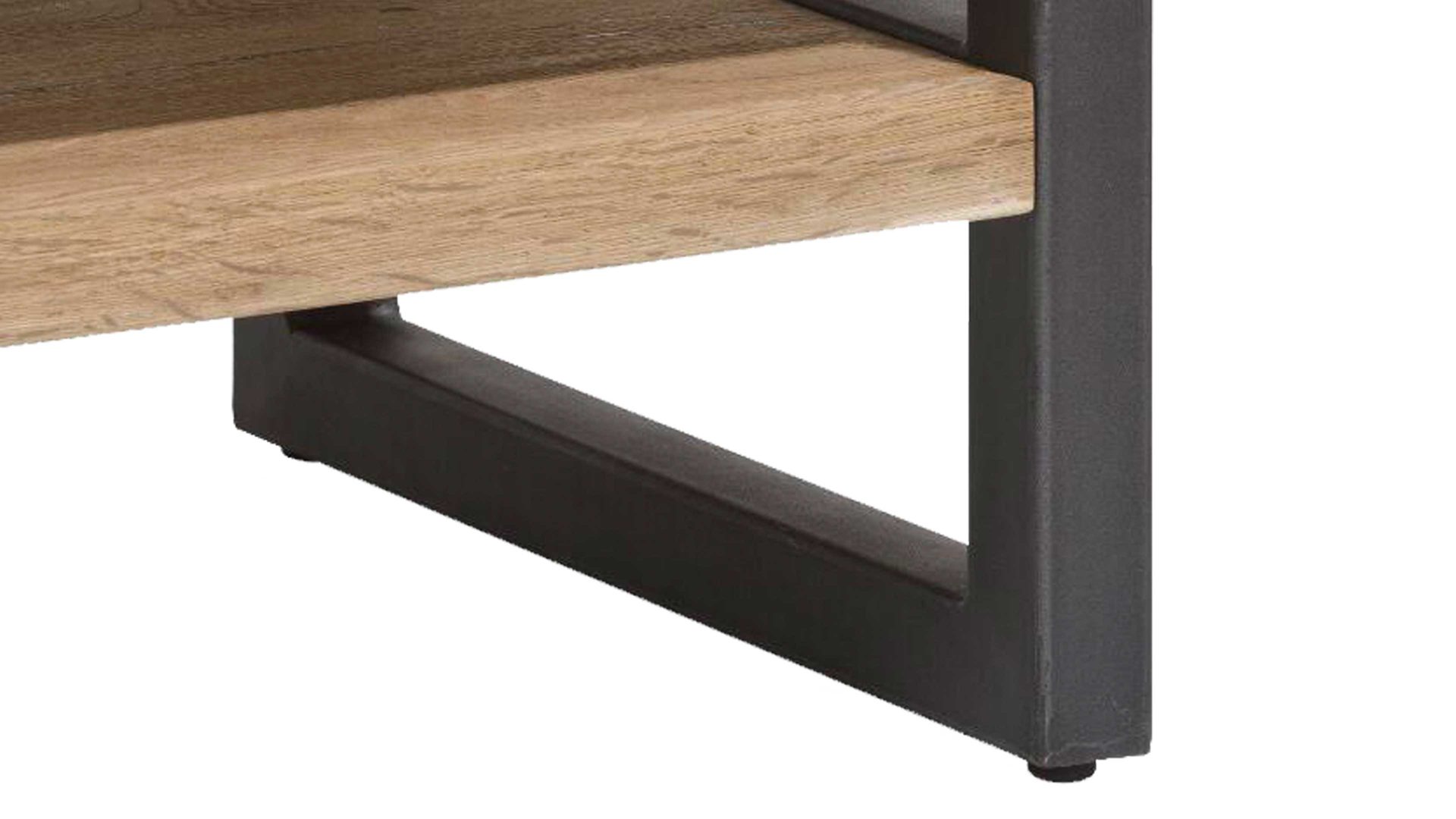 Beistelltisch WOODS & TRENDS aus Holz in Holzfarben WOODS & TRENDS Beistelltisch Brooklyn bzw. Sofatisch Railway braunes Eichefurnier – ca. 55 x 55 cm