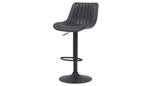 Barhocker Hela aus Stoff in Anthrazit Barhocker Sabine I H Vintage Anthrazit & schwarzes Metall - drehbar