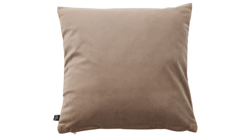 Kissenbezug /-hülle Interliving aus Stoff in Braun Interliving Kissenhülle Serie 9120 taupefarbener Samt - ca. 45 x 45 cm