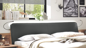 Möbelbeleuchtung PARTNERRING COLLECTION aus Metall in Dunkelgrau PARTNERRING COLLECTION Schlafzimmerprogramm Valetta - Flexleuchten schieferfarbenes Metall - zweiteilig