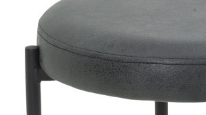 Hocker Hela aus Mikrofaser in Anthrazit Hocker Sammy II H Anthrazit & schwarzes Metall - ca. 44 x 45 cm