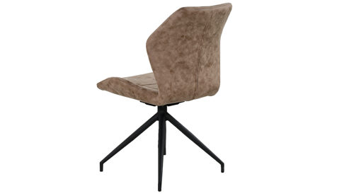 Vierfußstuhl Pro.com aus Stoff in Braun Emilio 1 - Drehstuhl brauner Bezug & Schwarz - ca. 52 x 92 cm