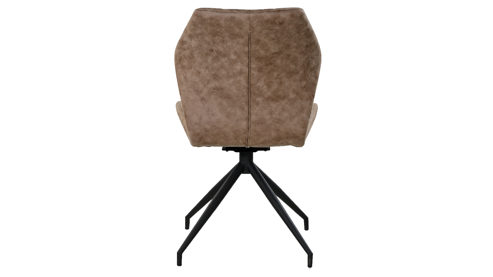 Vierfußstuhl Pro.com aus Stoff in Braun Emilio 1 - Drehstuhl brauner Bezug & Schwarz - ca. 52 x 92 cm