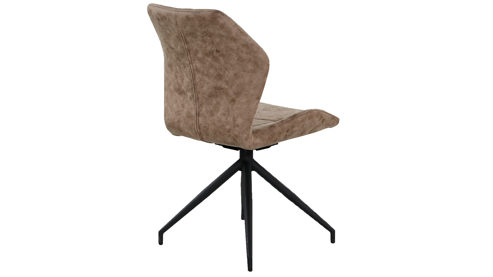 Vierfußstuhl Pro.com aus Stoff in Braun Emilio 1 - Drehstuhl brauner Bezug & Schwarz - ca. 52 x 92 cm