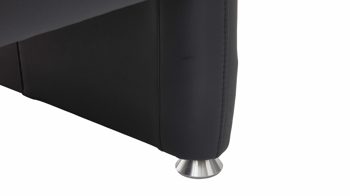 Polstersessel Steinpol polsteria aus Leder in Schwarz Ledersessel schwarzes Leder Punch