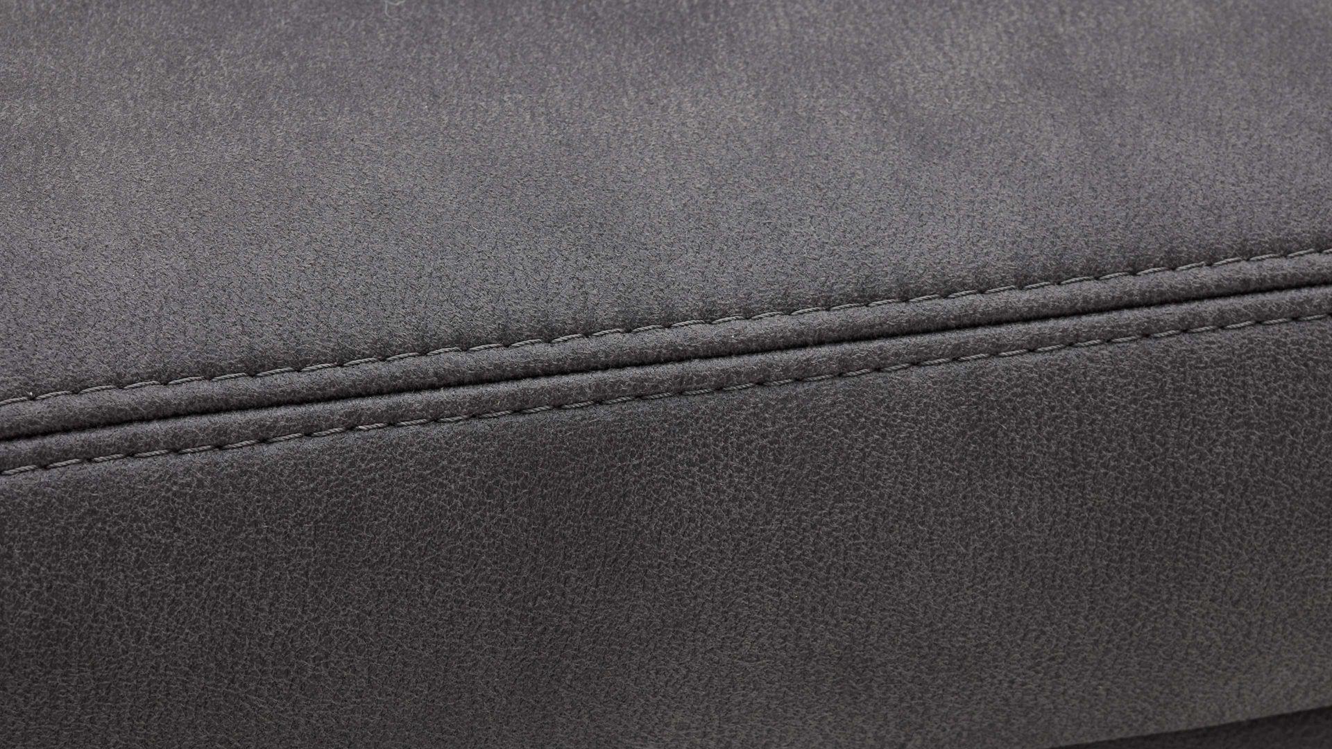 Zweisitzer Steinpol polsteria aus Stoff in Grau Zweisitzer anthrazitfarbener Bezug Deluxe & Alufüße - Länge ca. 140 cm