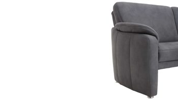 Dreisitzer Steinpol polsteria aus Stoff in Grau Dreisitzer anthrazitfarbener Bezug Deluxe - Länge ca. 185 cm