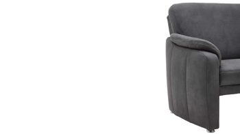 Dreisitzer Steinpol polsteria aus Stoff in Grau Dreisitzer anthrazitfarbener Bezug Deluxe - Länge ca. 185 cm
