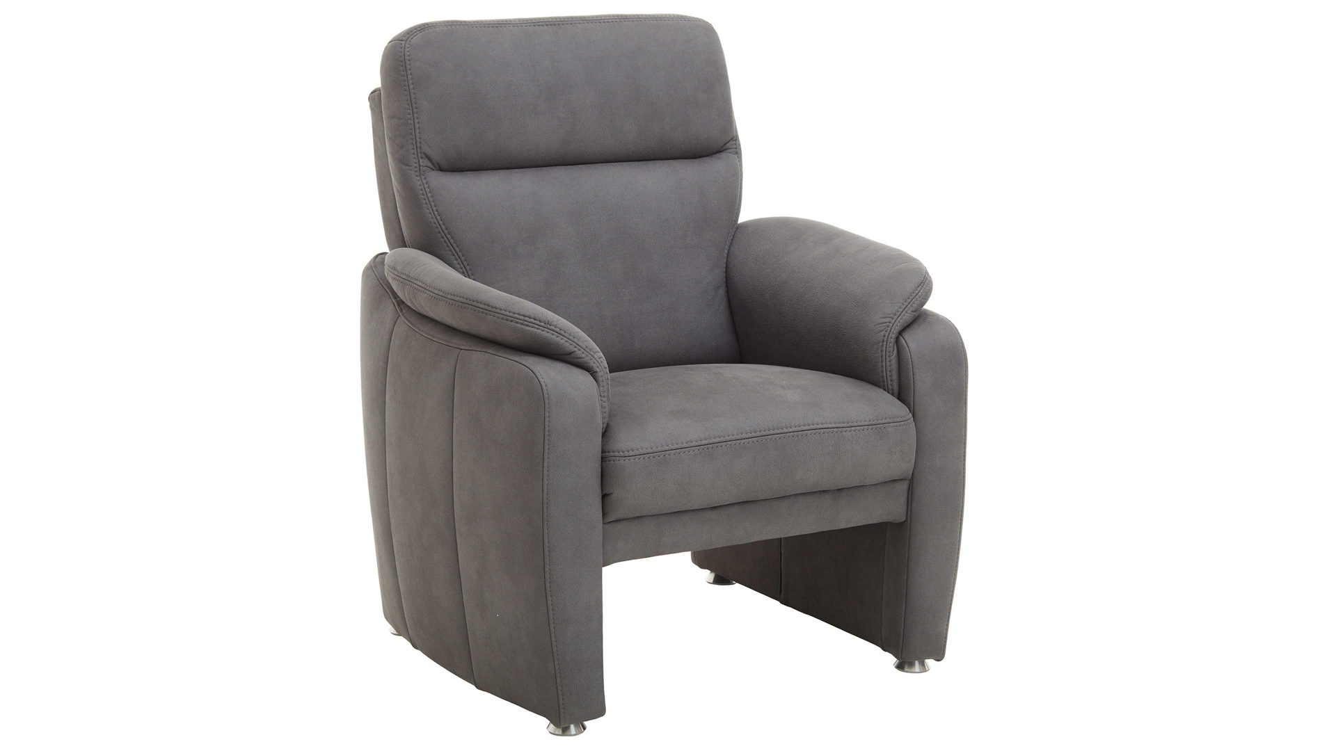 Polstersessel Steinpol polsteria aus Stoff in Grau Sessel anthrazitfarbener Bezug Deluxe