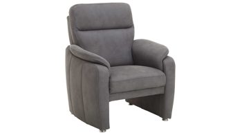 Polstersessel Steinpol polsteria aus Stoff in Grau Sessel anthrazitfarbener Bezug Deluxe