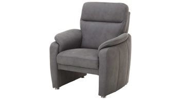 Polstersessel Steinpol polsteria aus Stoff in Grau Sessel anthrazitfarbener Bezug Deluxe