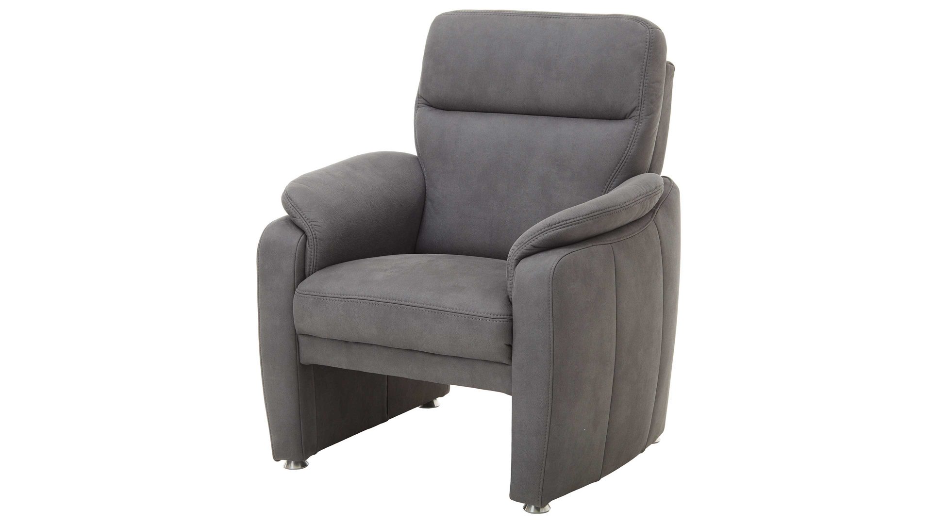 Polstersessel Steinpol polsteria aus Stoff in Grau Sessel anthrazitfarbener Bezug Deluxe