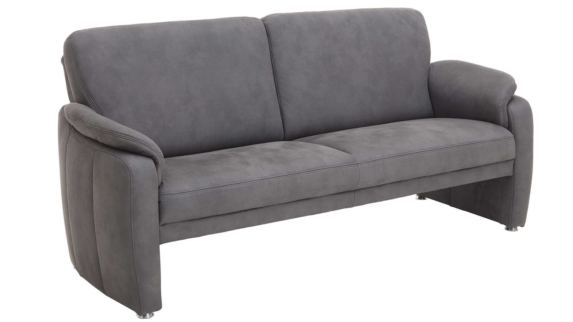 Dreisitzer Steinpol polsteria aus Stoff in Grau Dreisitzer anthrazitfarbener Bezug Deluxe - Länge ca. 185 cm