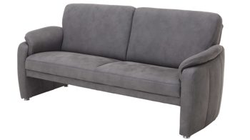Dreisitzer Steinpol polsteria aus Stoff in Grau Dreisitzer anthrazitfarbener Bezug Deluxe - Länge ca. 185 cm