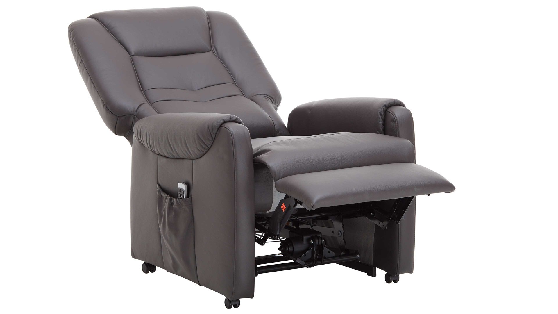 Fernsehsessel Steinpol polsteria aus Leder in Schwarz Leder-Fernsehsessel schwarzes Leder Punch - ein Motor