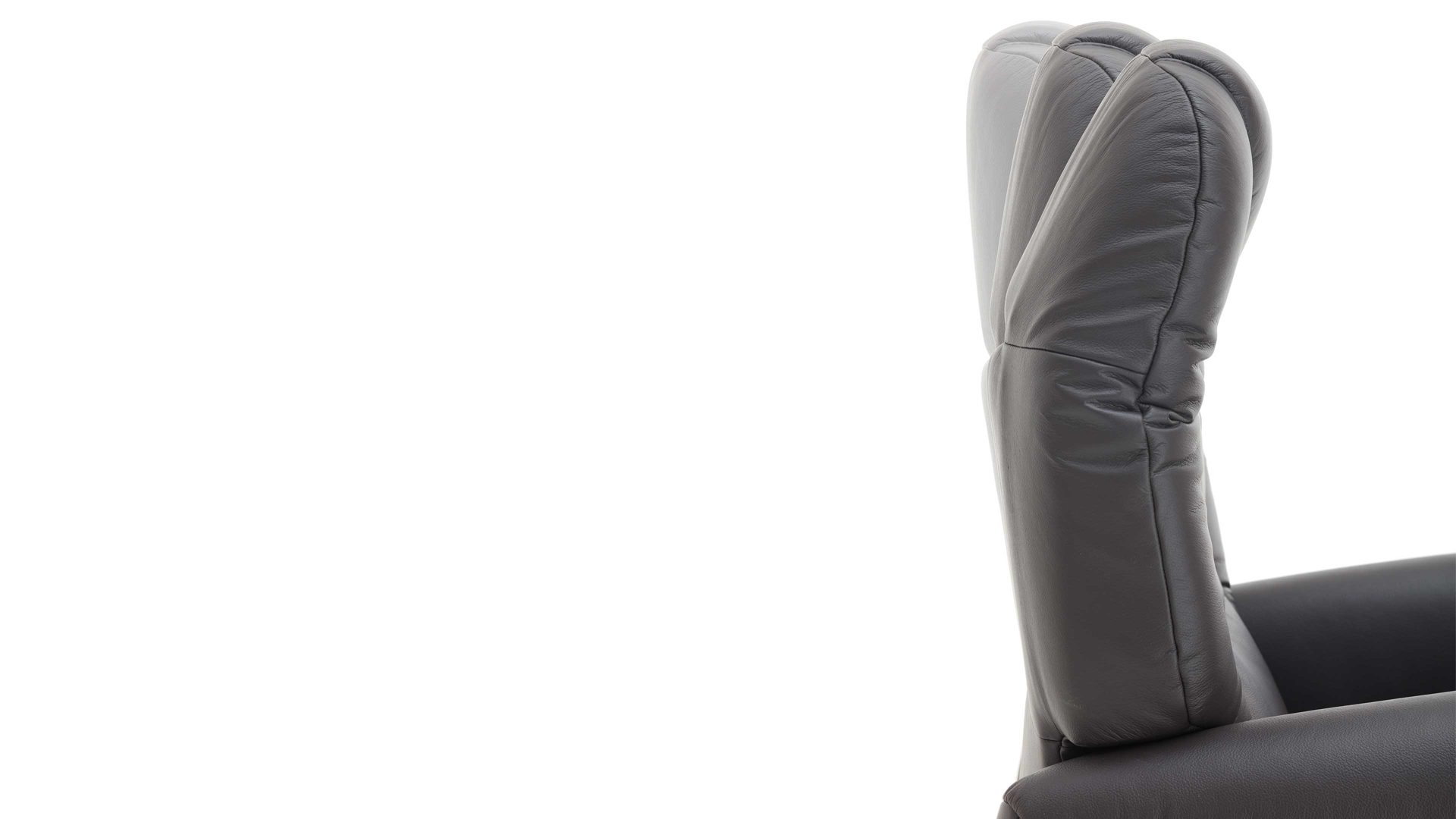 Fernsehsessel Steinpol polsteria aus Leder in Schwarz Leder-Fernsehsessel schwarzes Leder Punch - ein Motor