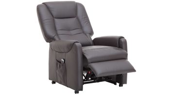 Fernsehsessel Steinpol polsteria aus Leder in Schwarz Leder-Fernsehsessel schwarzes Leder Punch - ein Motor