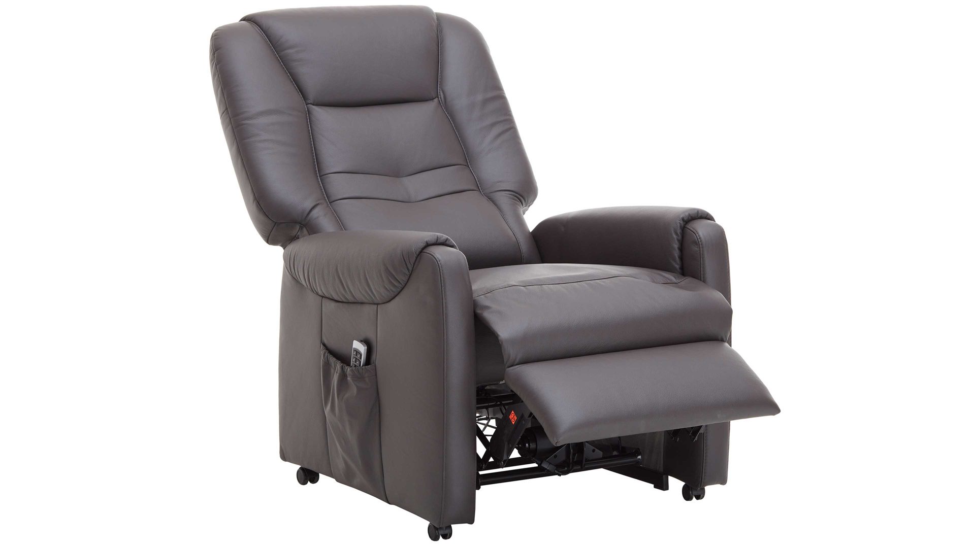 Fernsehsessel Steinpol polsteria aus Leder in Schwarz Leder-Fernsehsessel schwarzes Leder Punch - ein Motor