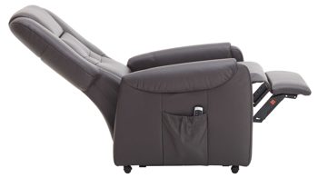 Fernsehsessel Steinpol polsteria aus Leder in Schwarz Leder-Fernsehsessel schwarzes Leder Punch - ein Motor