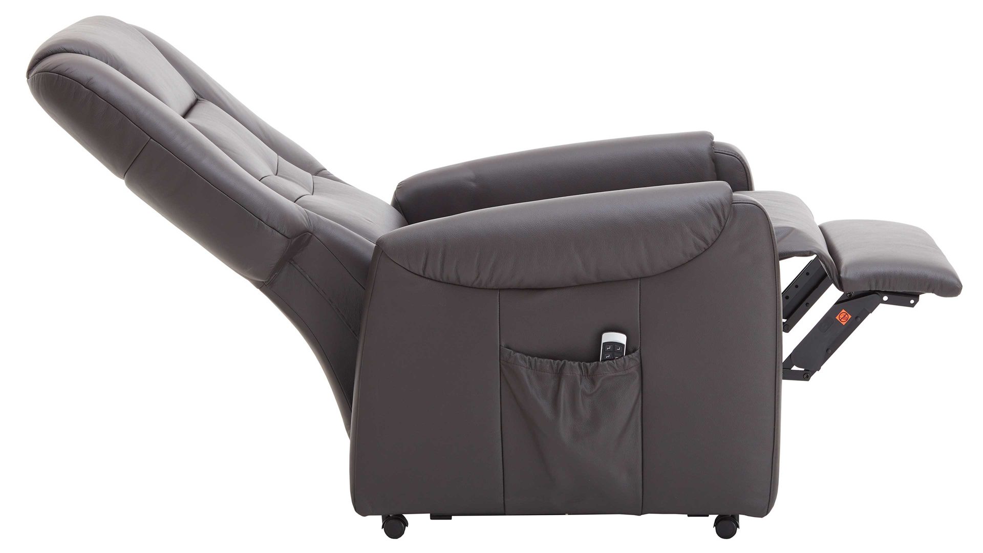 Fernsehsessel Steinpol polsteria aus Leder in Schwarz Leder-Fernsehsessel schwarzes Leder Punch - ein Motor