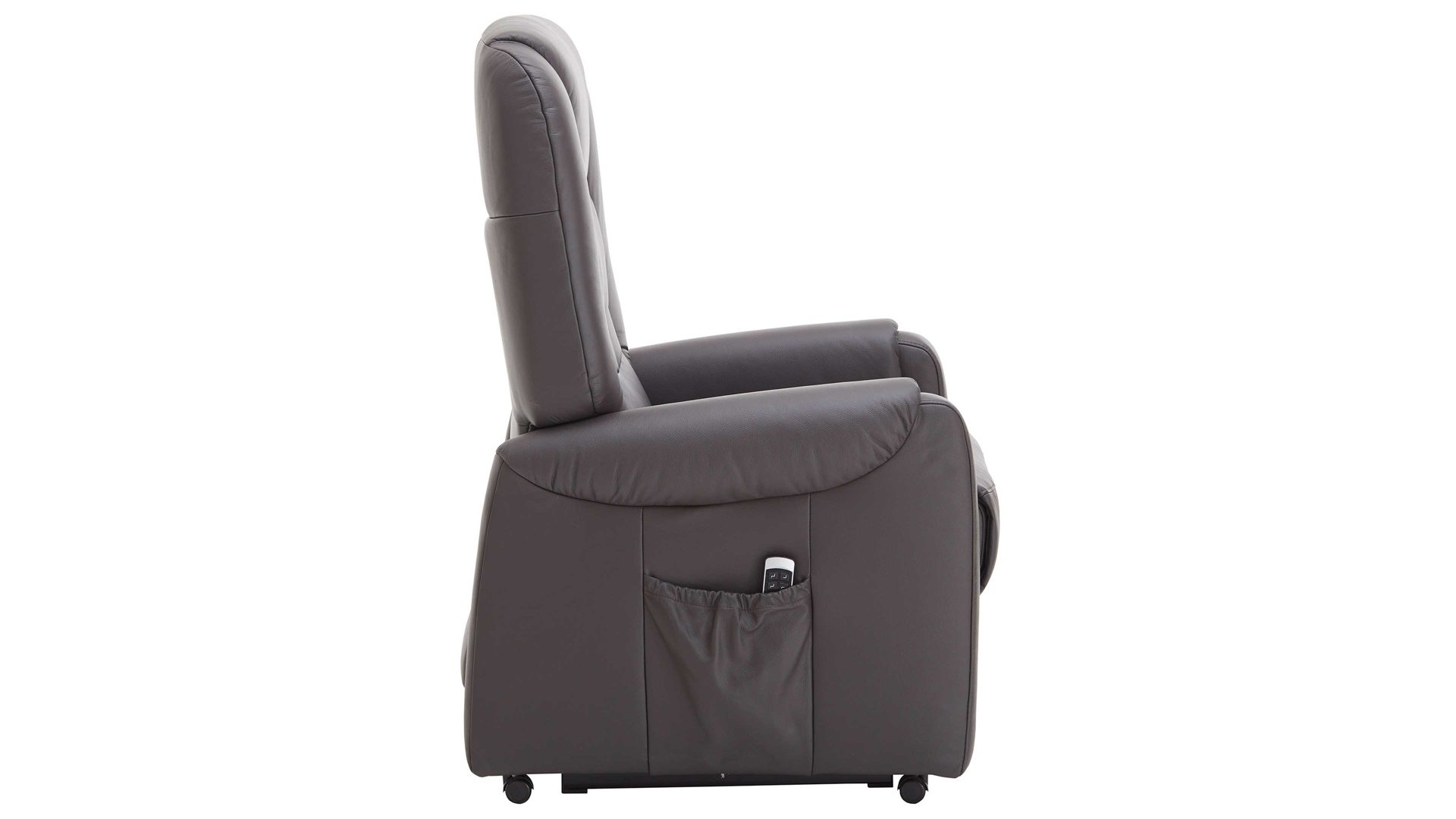 Fernsehsessel Steinpol polsteria aus Leder in Schwarz Leder-Fernsehsessel schwarzes Leder Punch - ein Motor