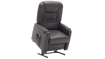 Fernsehsessel Steinpol polsteria aus Leder in Schwarz Leder-Fernsehsessel schwarzes Leder Punch - ein Motor