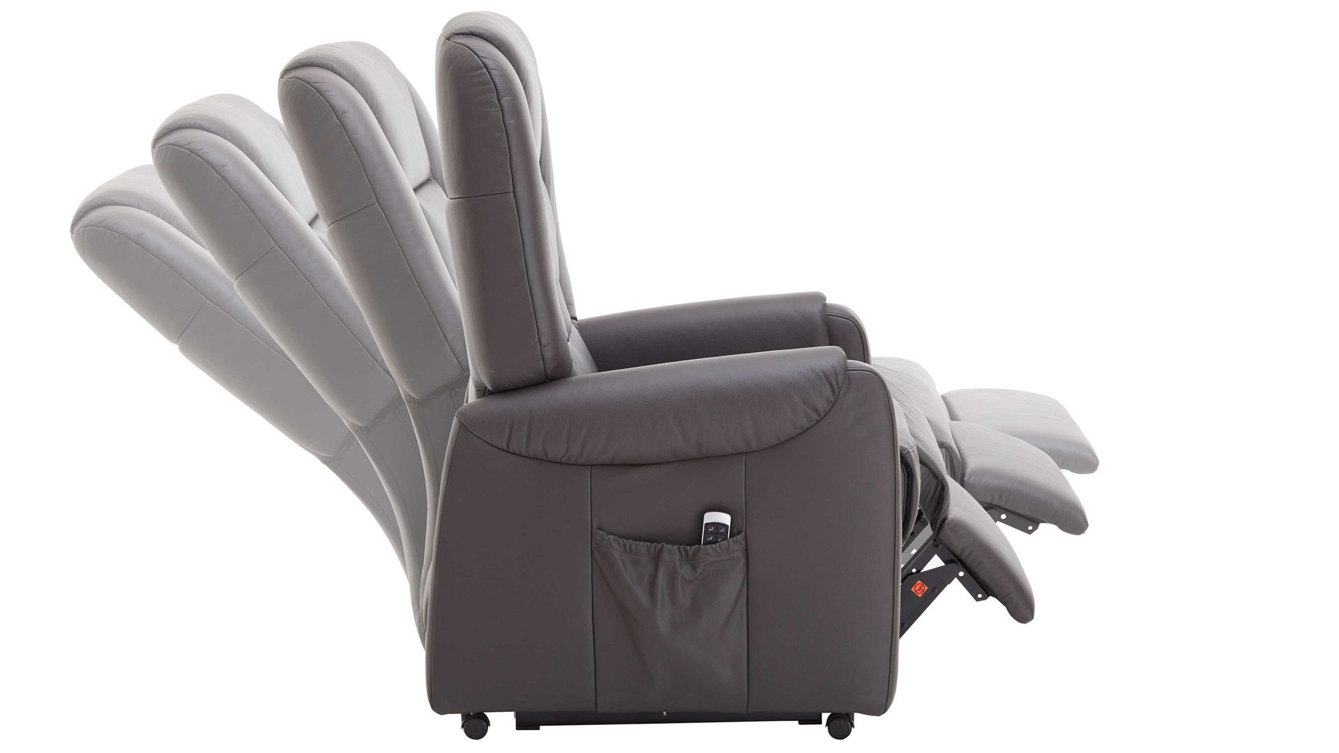 Fernsehsessel Steinpol polsteria aus Leder in Schwarz Leder-Fernsehsessel schwarzes Leder Punch - ein Motor