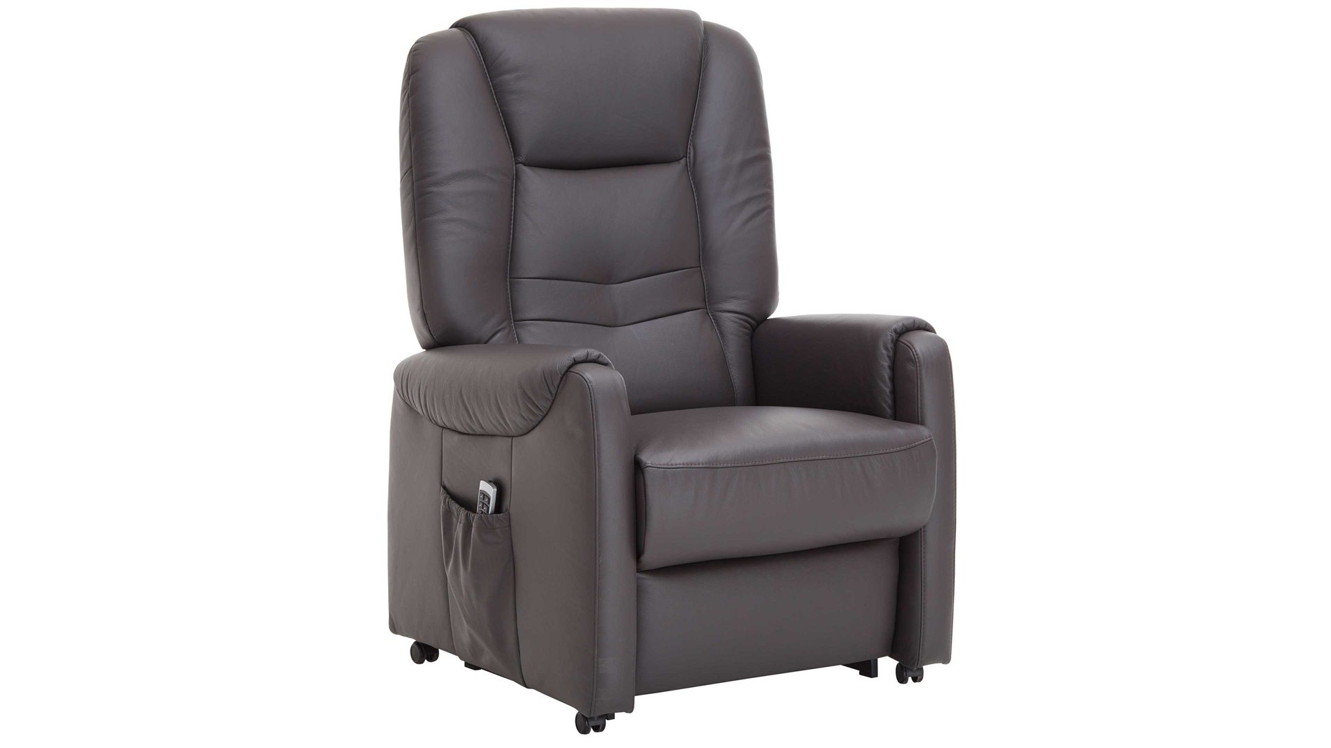 Fernsehsessel Steinpol polsteria aus Leder in Schwarz Leder-Fernsehsessel schwarzes Leder Punch - ein Motor