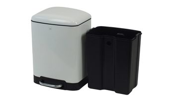 Kosmetikeimer Kela | keck & lang aus Metall in Weiß kela Kosmetikeimer Davino weißer Stahl – ca. sechs Liter