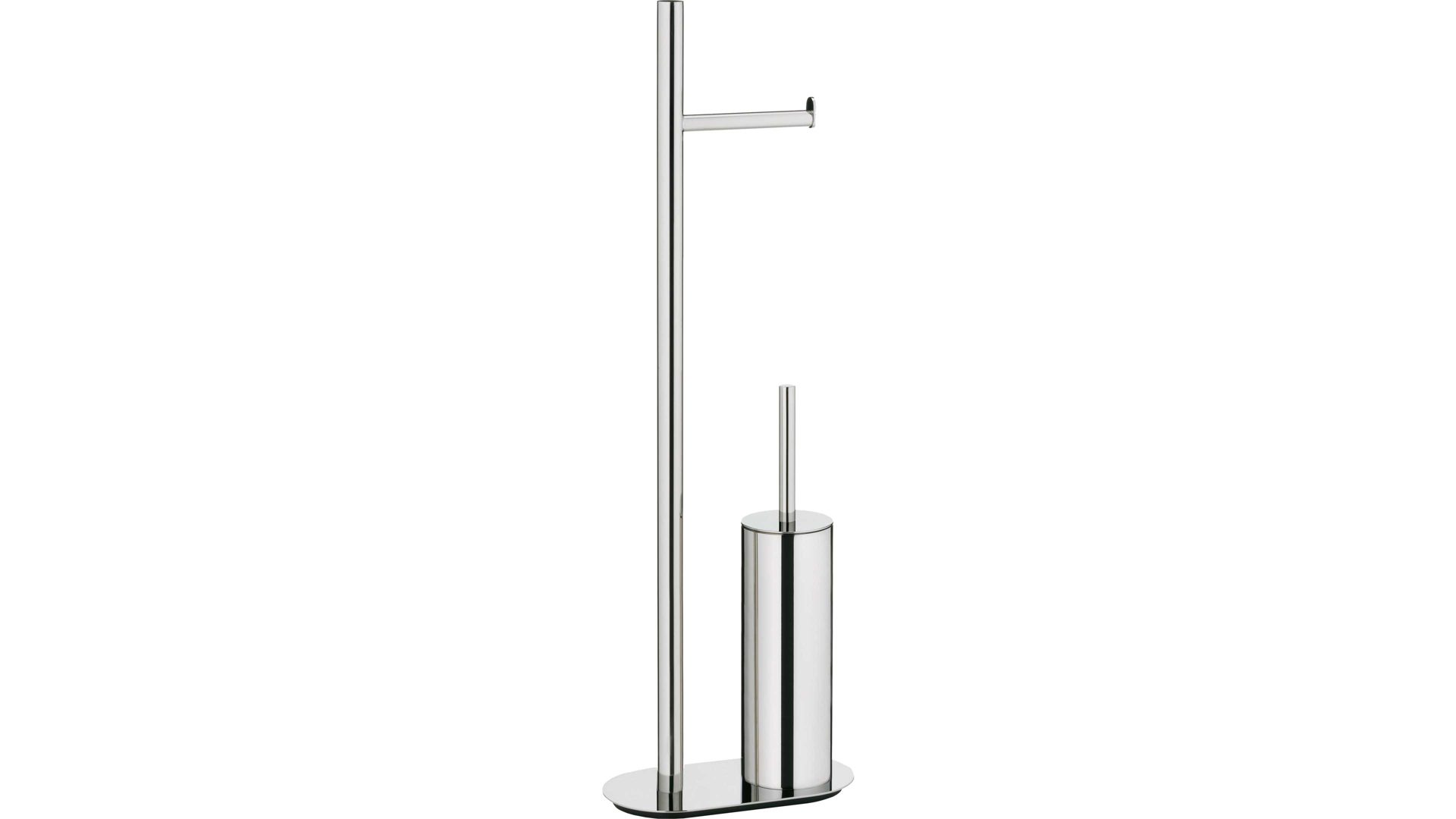 WC-Garnitur Kela | keck & lang aus Metall in Metallfarben kela Toilettengarnitur Lucido polierter Edelstahl – Höhe ca. 77 cm