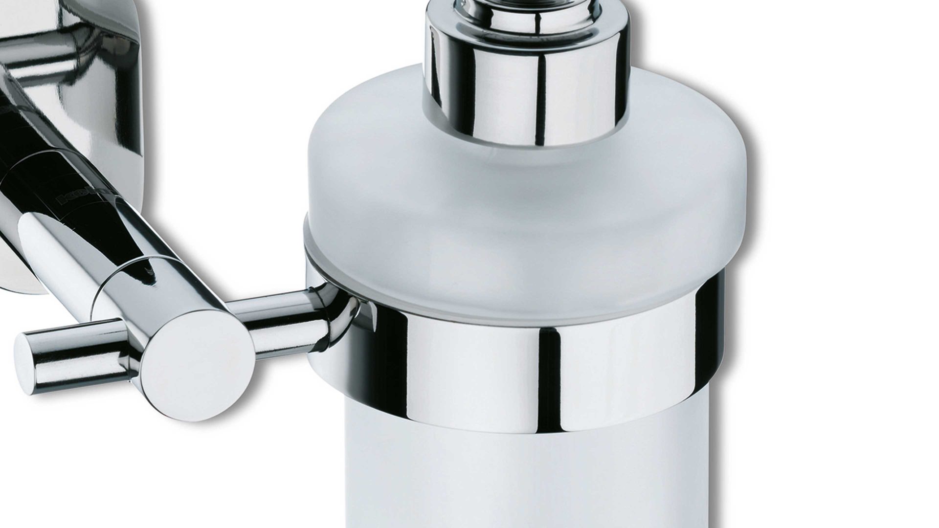 Seifenspender Kela | keck & lang aus Glas in Weiß kela Wandseifenspender Lucido Edelstahl & Glas – Fassungsvermögen ca. 250 ml