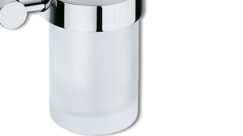 Seifenspender Kela | keck & lang aus Glas in Weiß kela Wandseifenspender Lucido Edelstahl & Glas – Fassungsvermögen ca. 250 ml