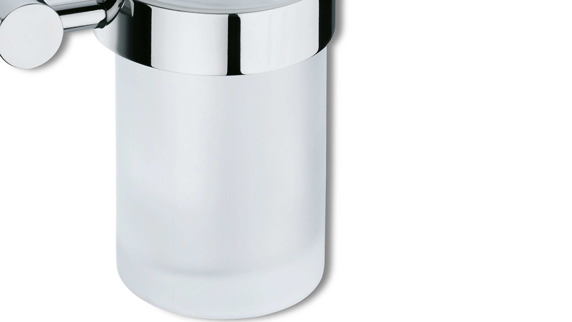 Seifenspender Kela | keck & lang aus Glas in Weiß kela Wandseifenspender Lucido Edelstahl & Glas – Fassungsvermögen ca. 250 ml