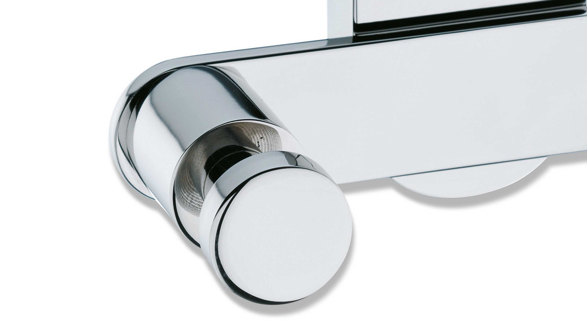 Haken Kela | keck & lang aus Metall in Metallfarben kela Doppelhaken Lucido polierter Edelstahl – zwei Haken