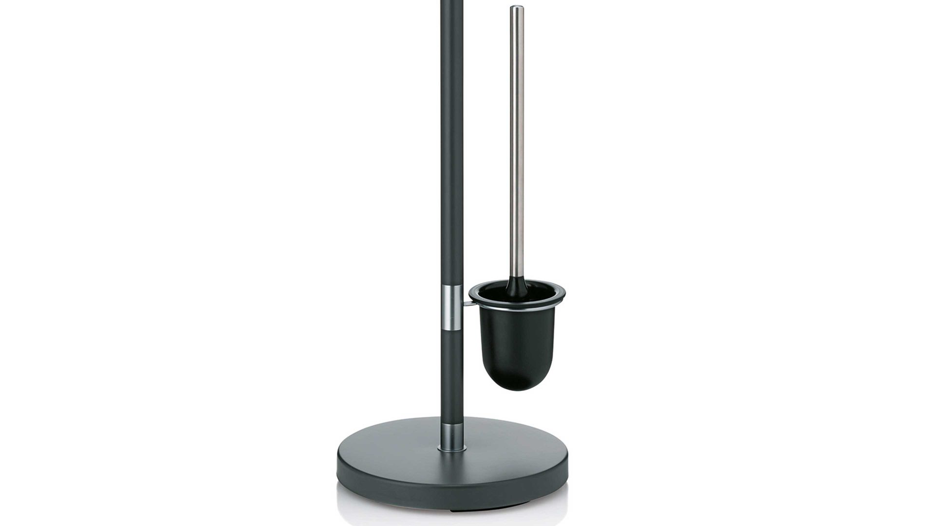 Toilettenbutler Kela | keck & lang aus Metall in Schwarz kela Toilettengarnitur Sinerio Anthrazit, Mattschwarz & Chrom - Höhe ca. 77 cm