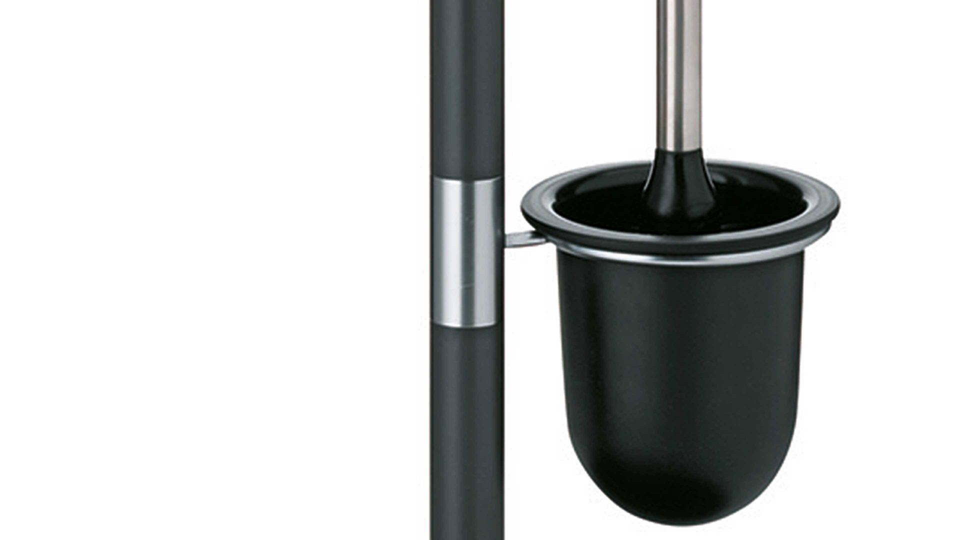 Toilettenbutler Kela | keck & lang aus Metall in Schwarz kela Toilettengarnitur Sinerio Anthrazit, Mattschwarz & Chrom - Höhe ca. 77 cm